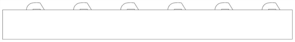 Crescent dune type impact air film cooling structure with transverse air flow grooves