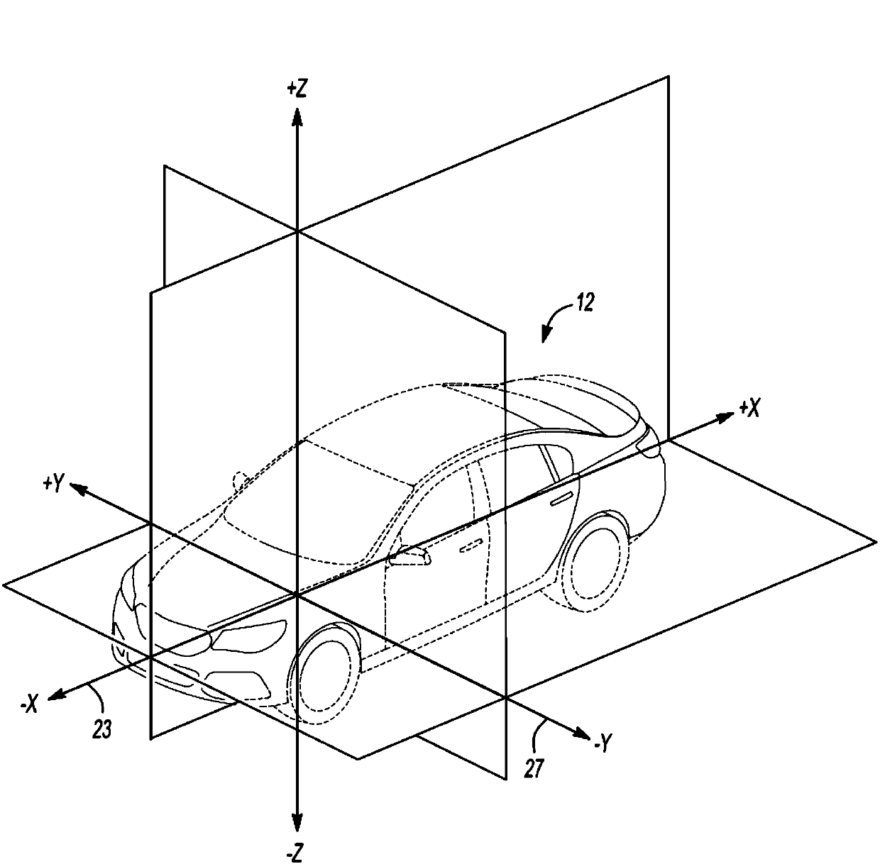 Vehicle with natural gas storage array