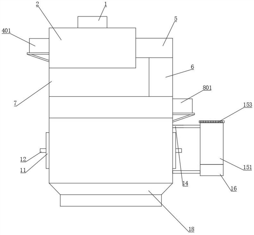 Decomposition and gasification device for converting organic garbage into chemical fertilizers