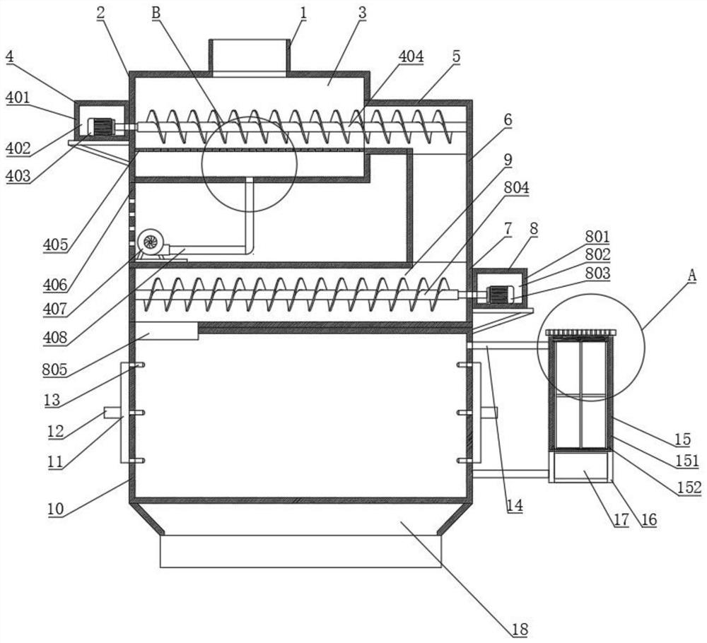 Decomposition and gasification device for converting organic garbage into chemical fertilizers