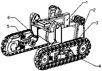 A height-adjustable chain-tracked vehicle chassis