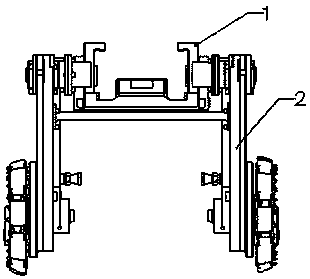 A height-adjustable chain-tracked vehicle chassis