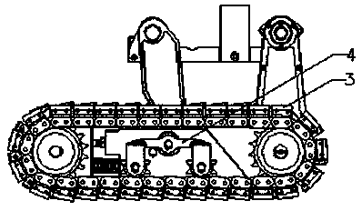 A height-adjustable chain-tracked vehicle chassis