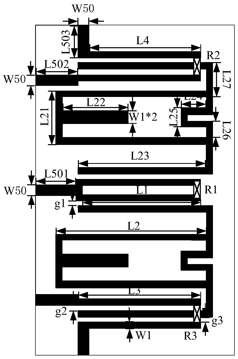 A New Type of High Performance Dual-Passband Four Power Division Filter