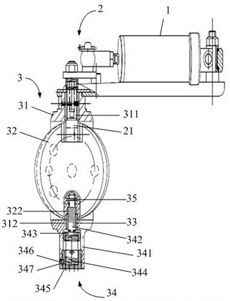Pressure-limiting air escape auxiliary brake valve device with piston tappet with end face