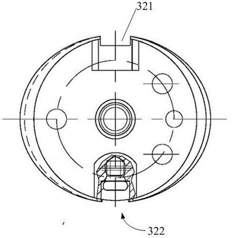 Pressure-limiting air escape auxiliary brake valve device with piston tappet with end face