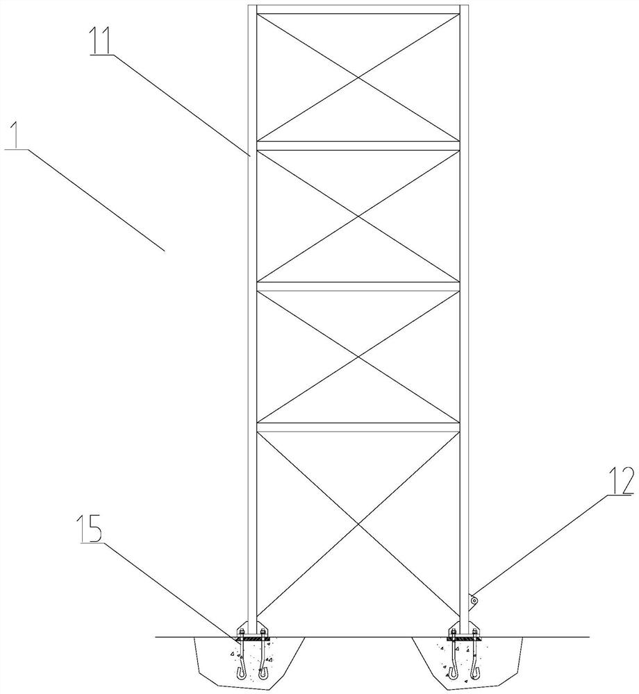 A folding bridge device for round pipe conveyor and its installation method