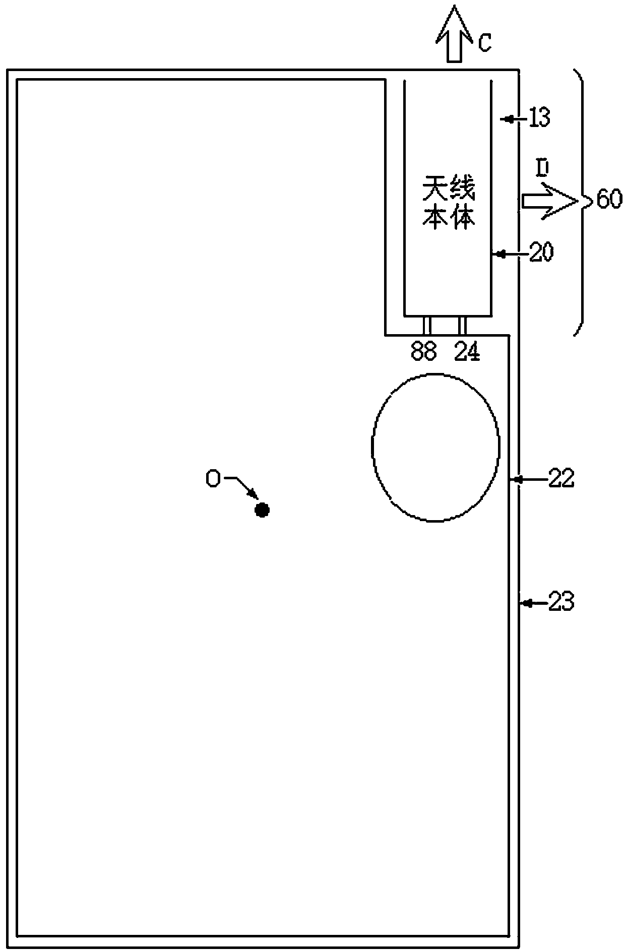 Antenna with special-shaped radiator and equipment