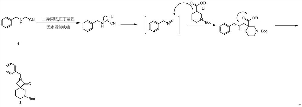 Synthesis method of 1-oxo-2,6-diazaspiro[3.5]nonane-6-tert-butyl formate