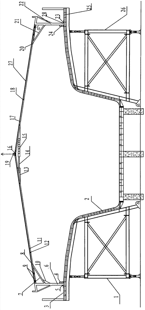 Combined sunshade rainproof canopy of prefabricated box girder