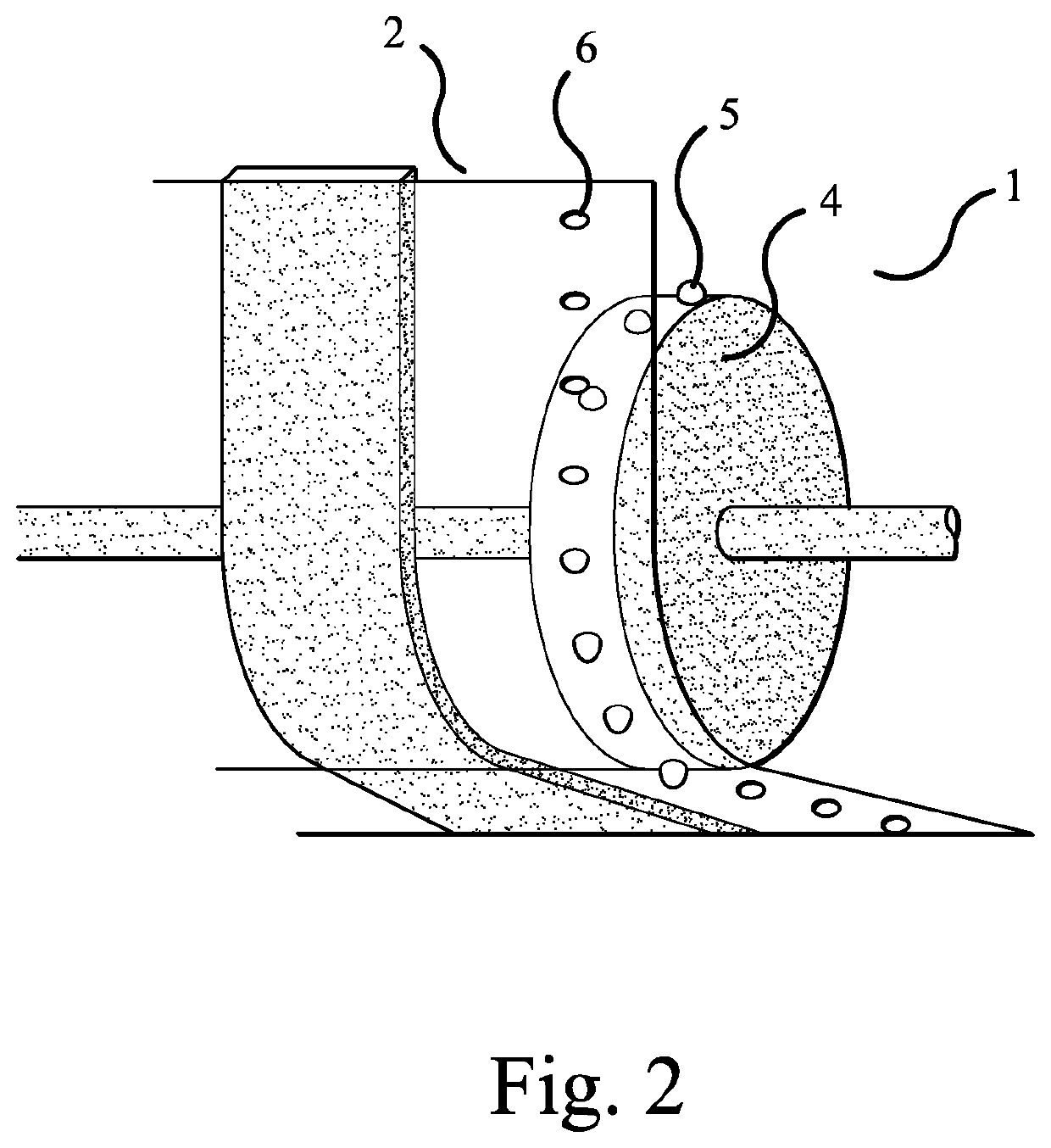 Cross-linking method and associated device