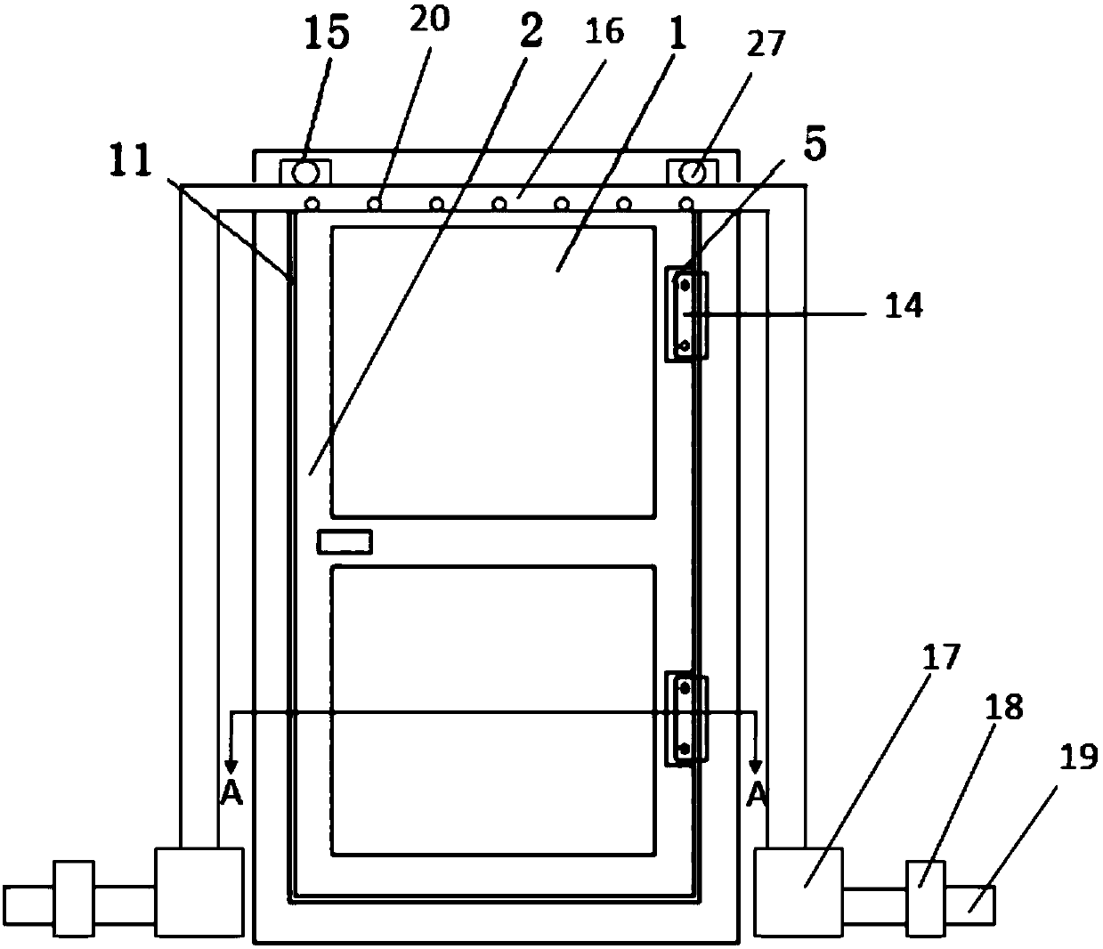 Full-automatic smoke-discharging fireproof door