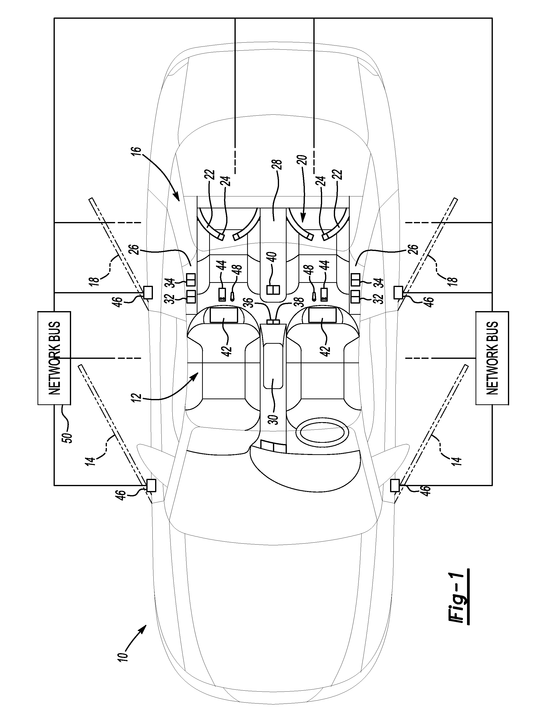 System and method of vehicle passenger detection for rear seating rows