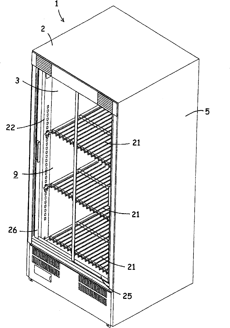 Cooling storage cabinet