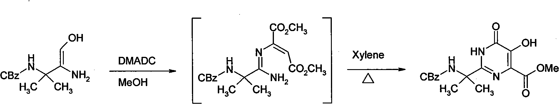 Method for synthesizing N-methyl pyrimidone