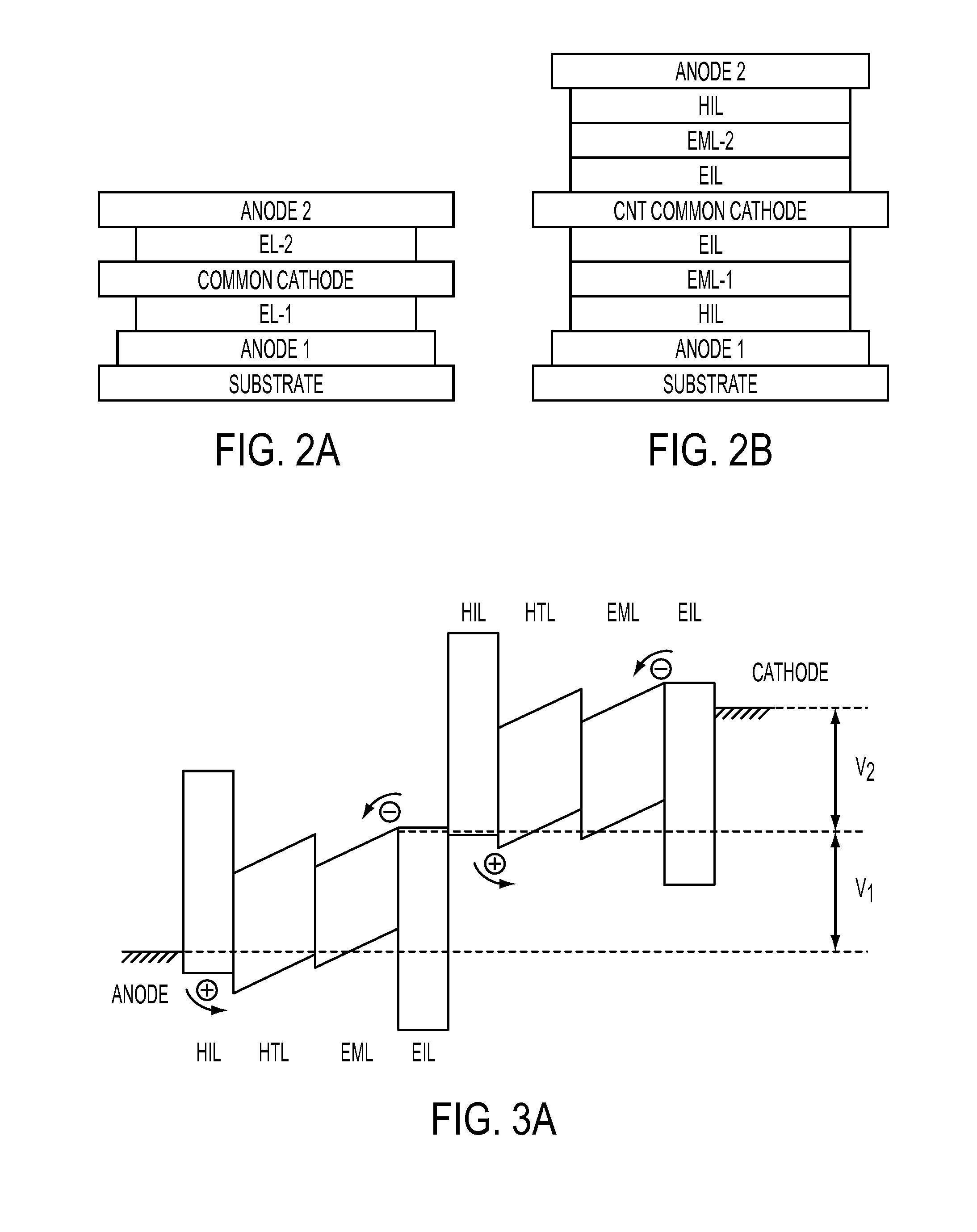Monolithic parallel multijunction OLED with independent tunable color emission