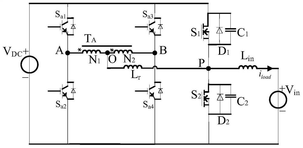 Symmetrical excitation coupling inductor voltage division auxiliary commutation inverter