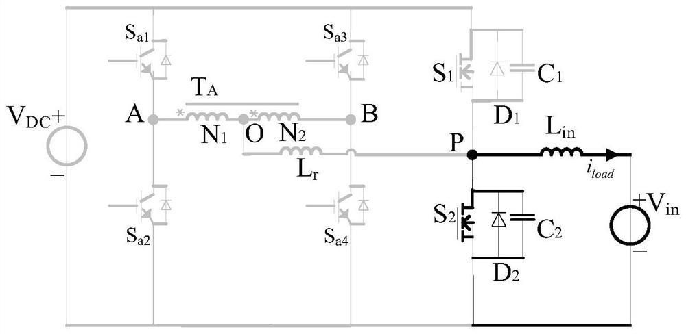 Symmetrical excitation coupling inductor voltage division auxiliary commutation inverter