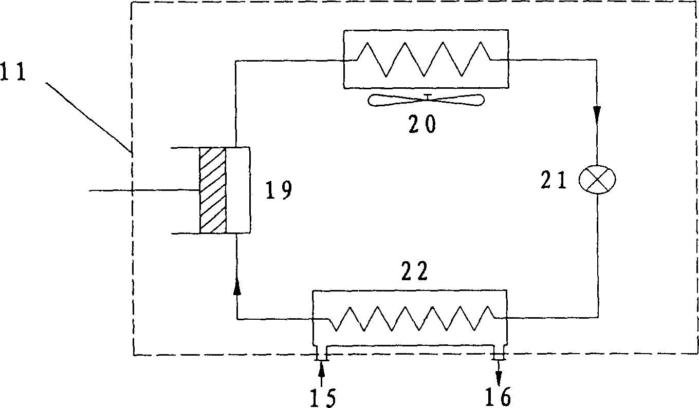 Air compressor with energy storage and refrigeration function