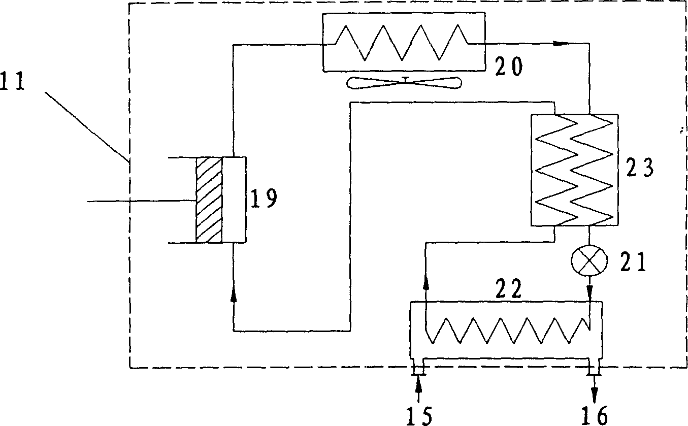 Air compressor with energy storage and refrigeration function