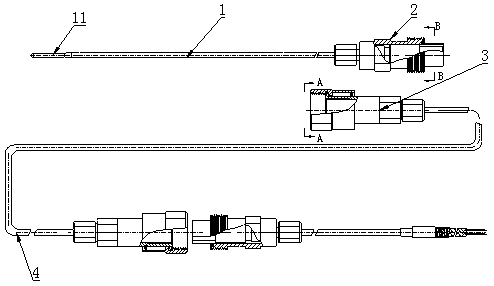 Core temperature measurement equipment for 1e-level reactors used in nuclear power plants