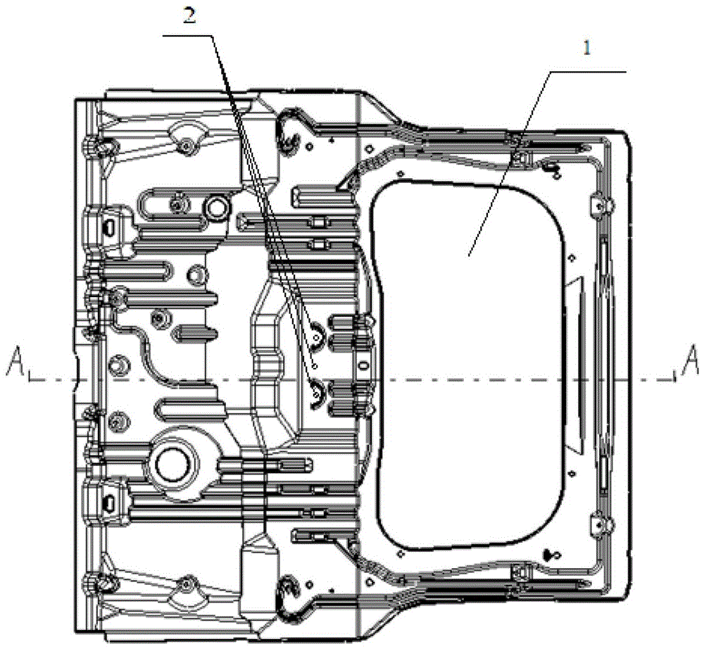 Rear floor body structure and rear floor assembly structure with rear engine