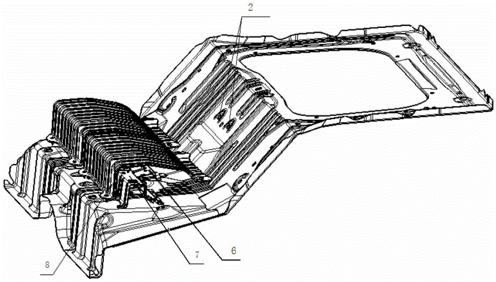 Rear floor body structure and rear floor assembly structure with rear engine