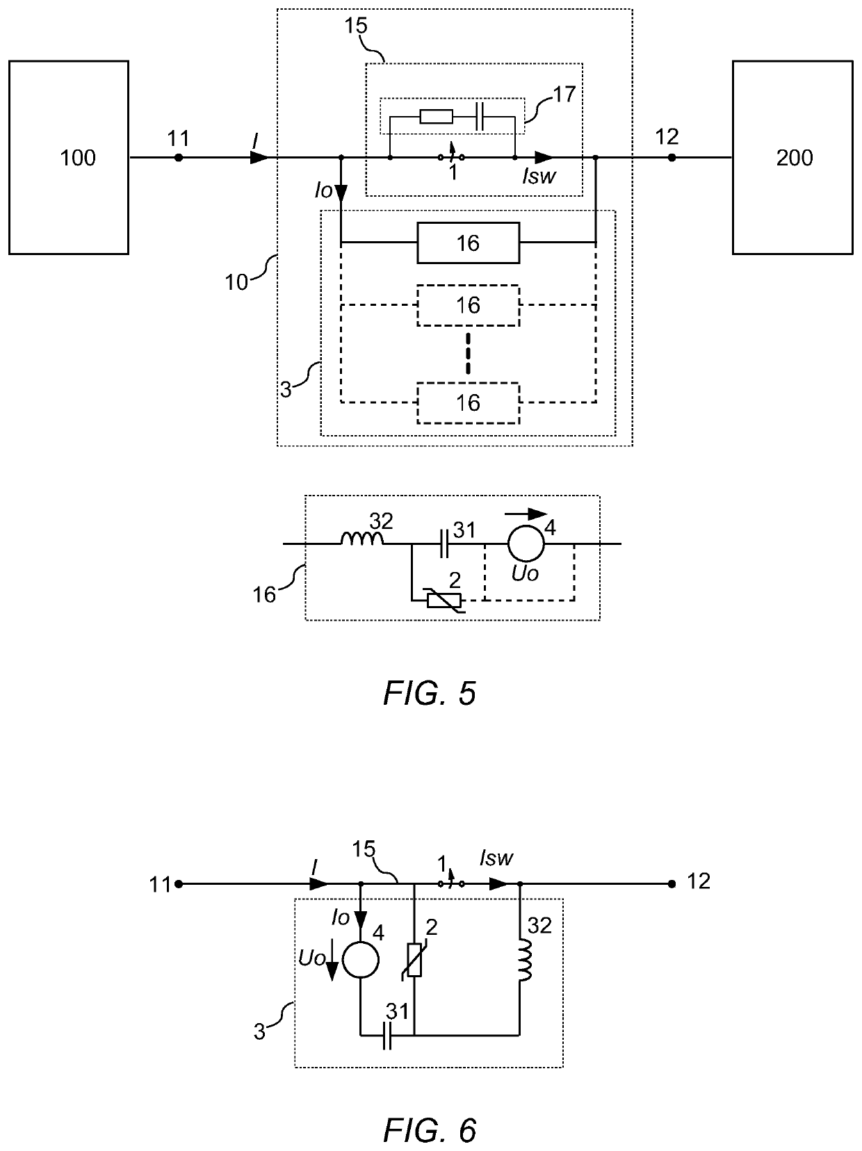 Arrangement, system, and method of interrupting current