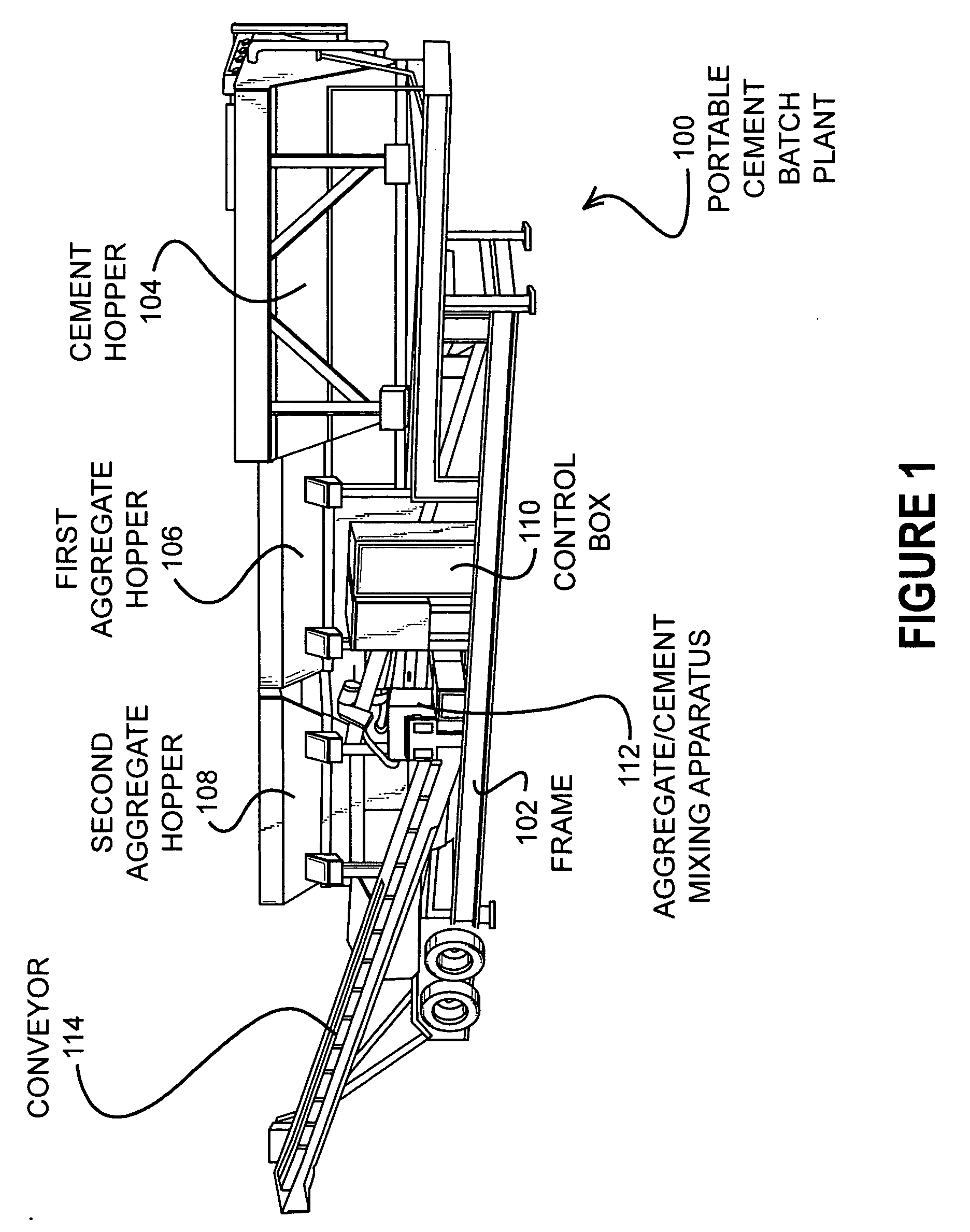 Chemical dispensing system for a portable concrete plant