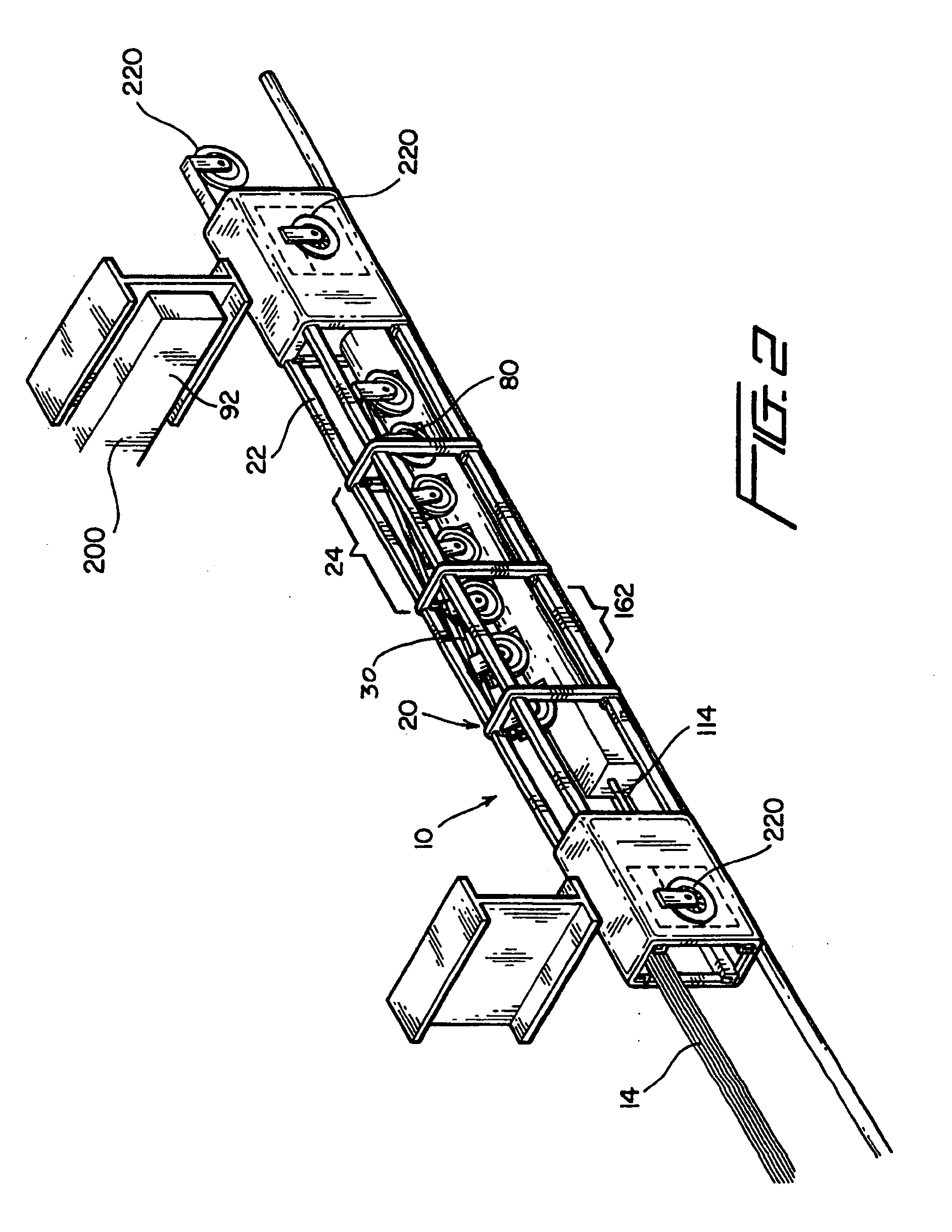 Intermediate brake for modular lift assembly