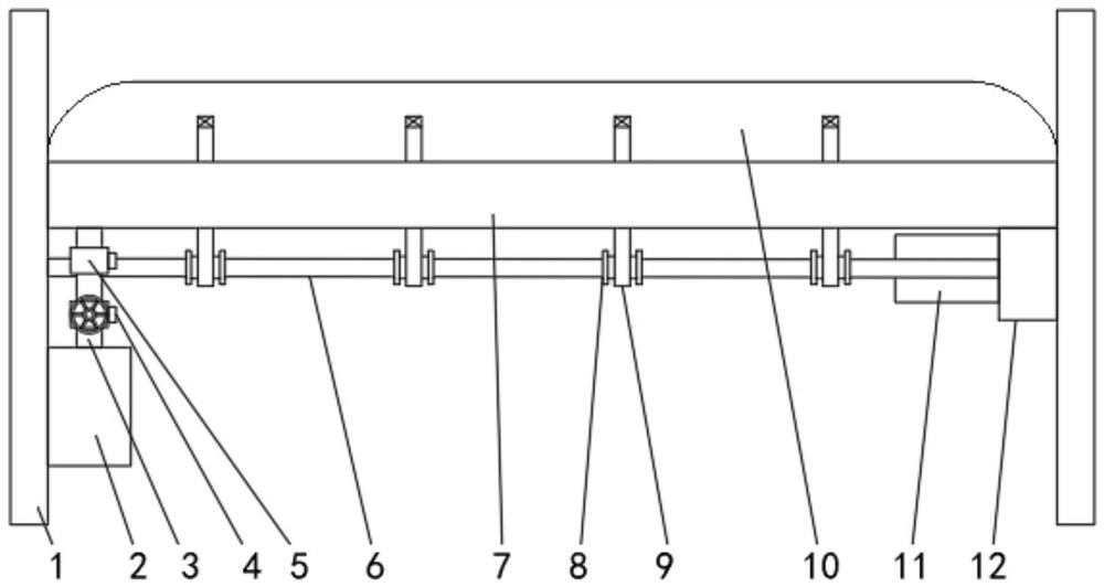 An ICU nursing patient turns over auxiliary support device