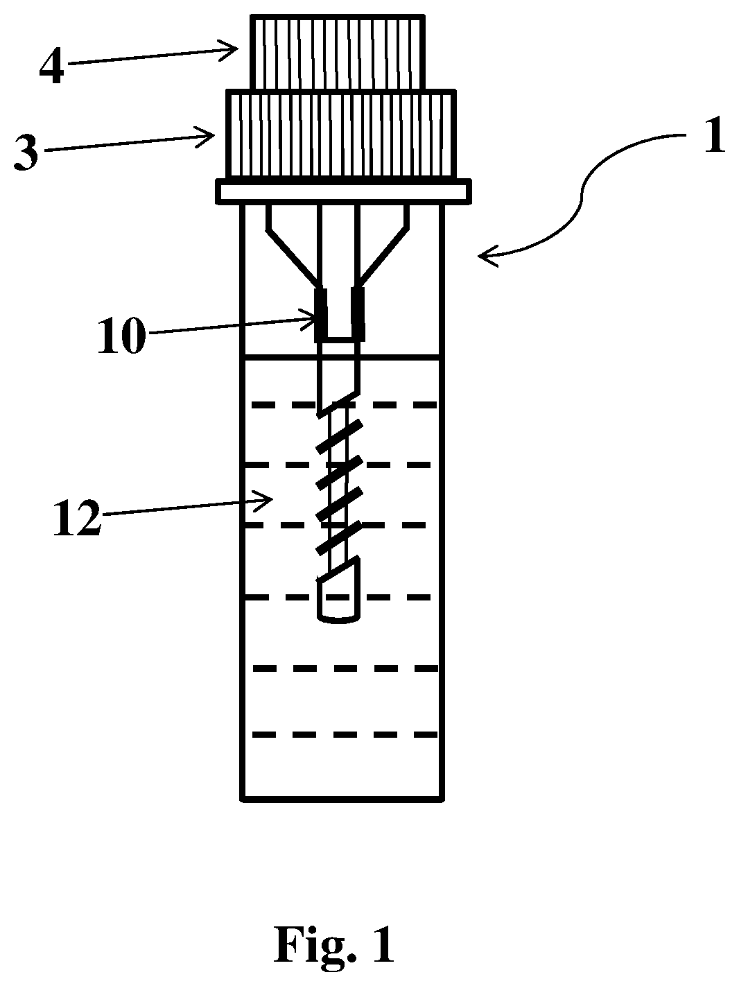 Device for fecal sample collection and extraction