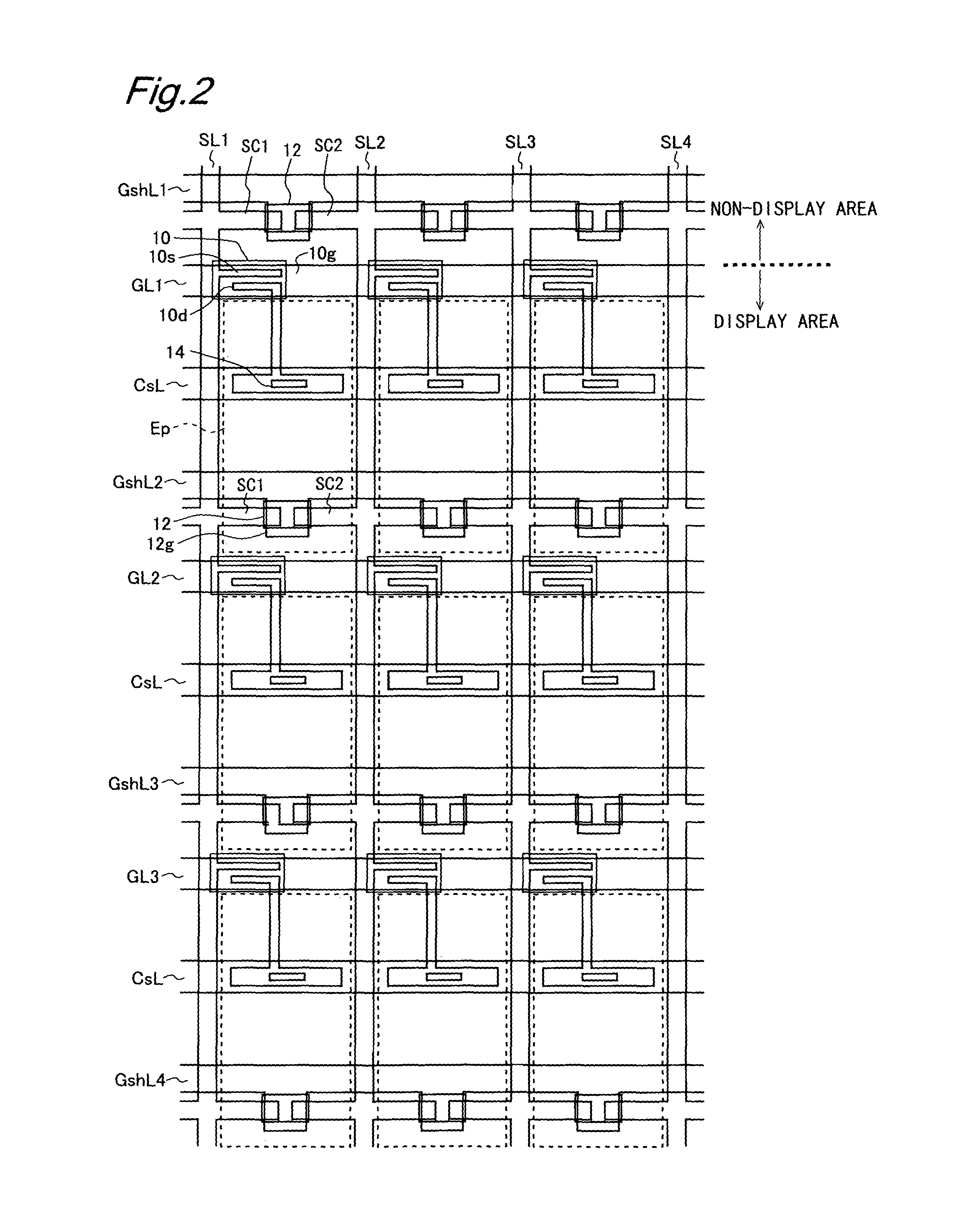 Active matrix substrate and display device having the same