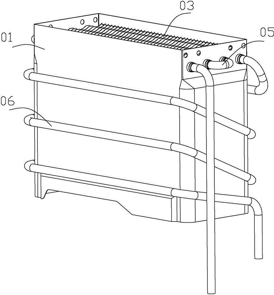 Copper aluminum heat exchanger of gas water heater and connecting method thereof