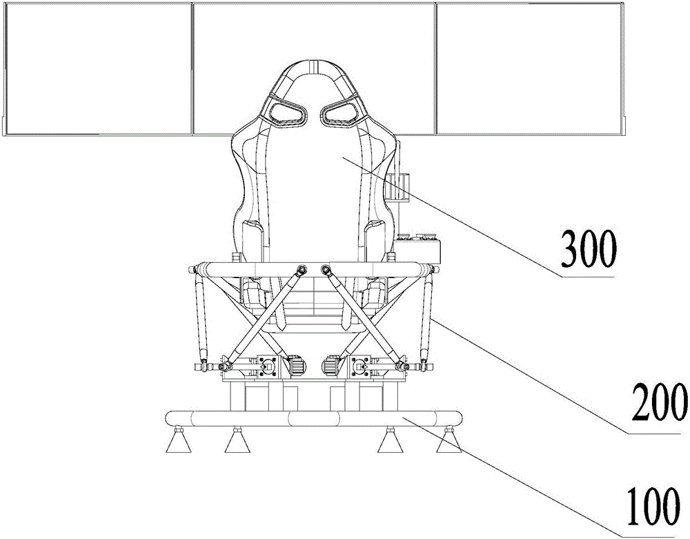 Simulated driving game car somatosensory drive simulating system