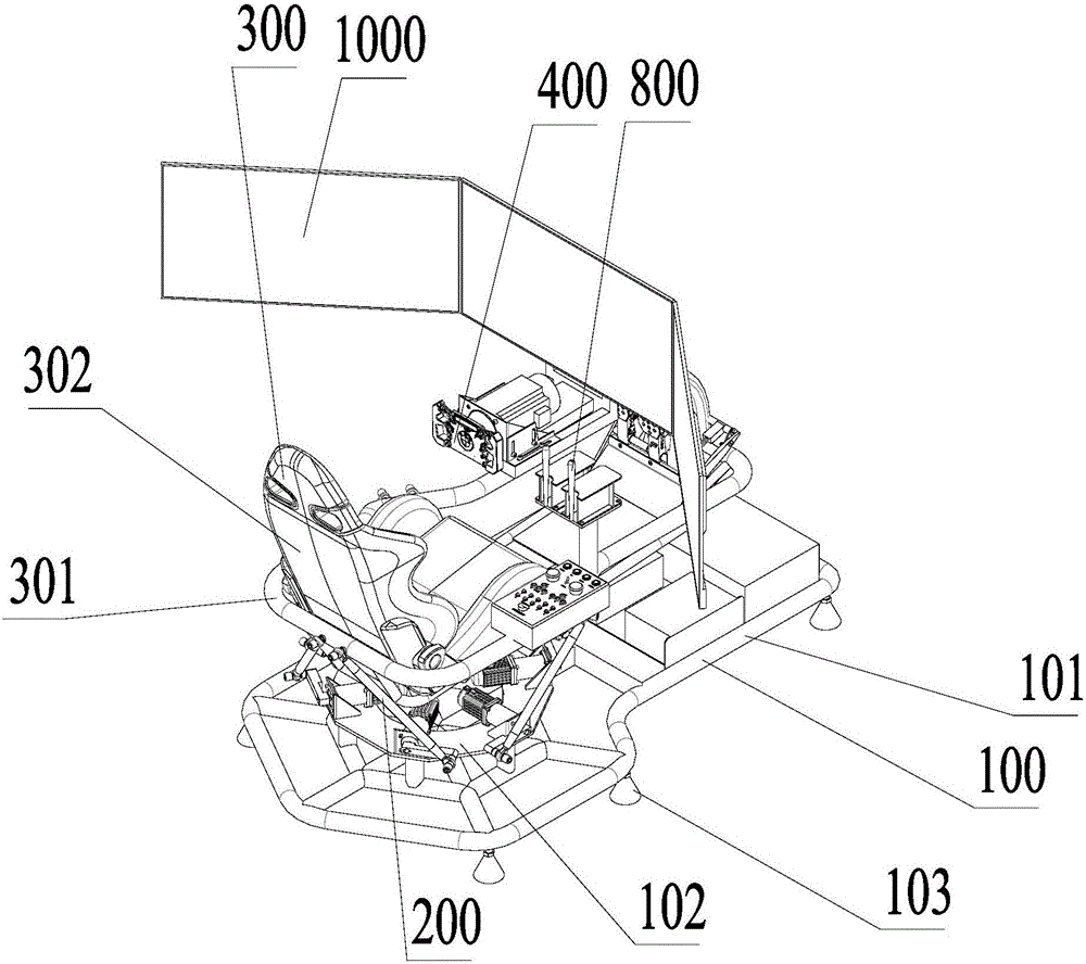 Simulated driving game car somatosensory drive simulating system