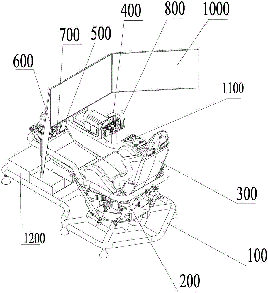 Simulated driving game car somatosensory drive simulating system