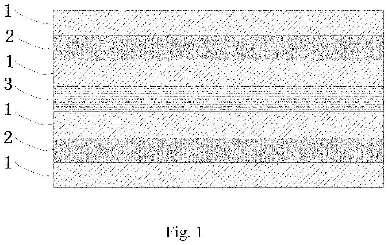 Light shading composite film and preparation method and application thereof