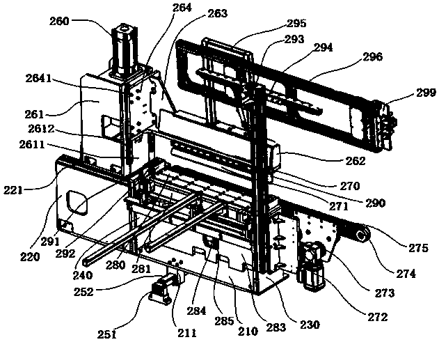 U-shaped bending turnover blanking machine