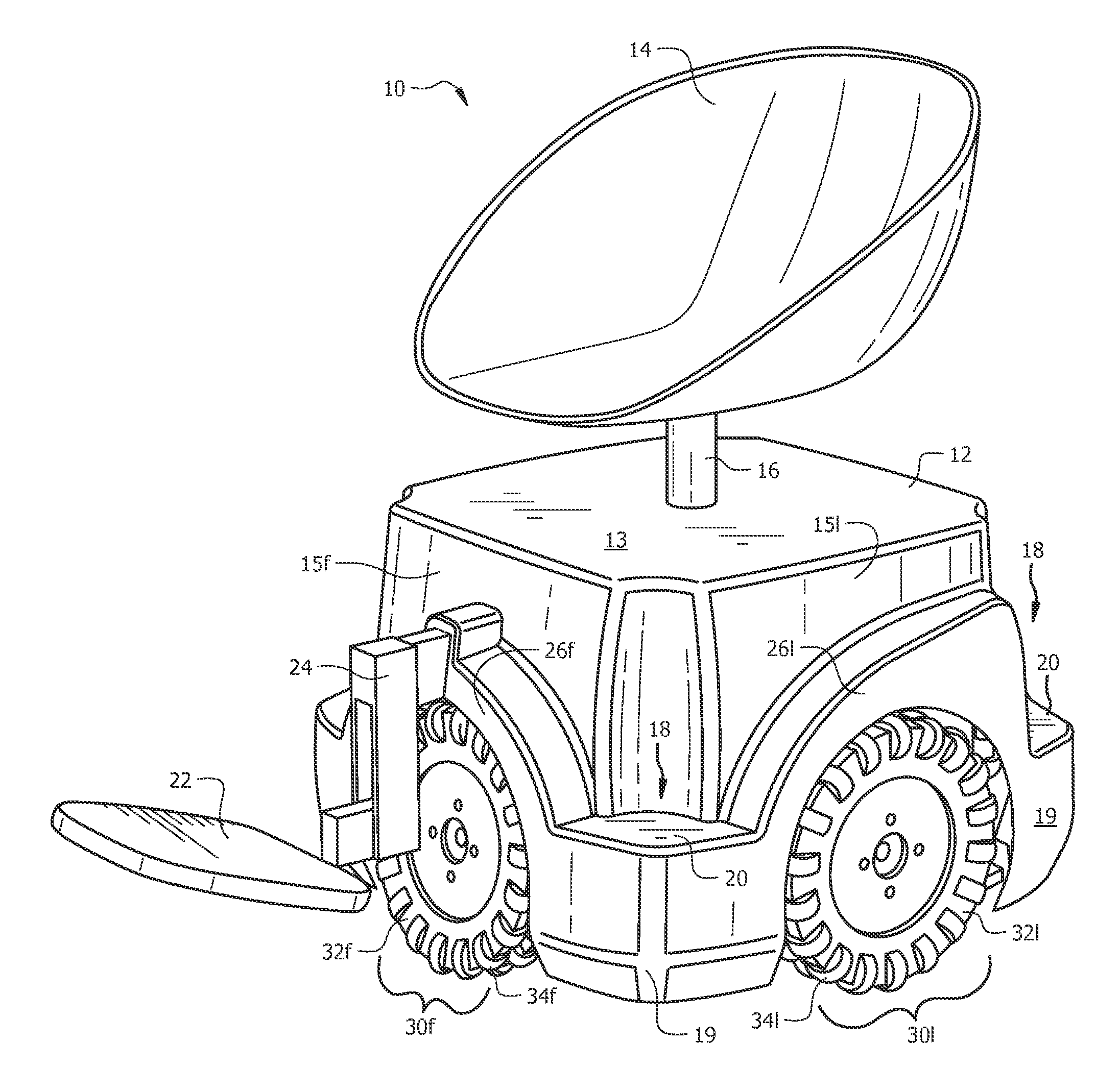 Omni-directional remote-controlled mobility apparatus