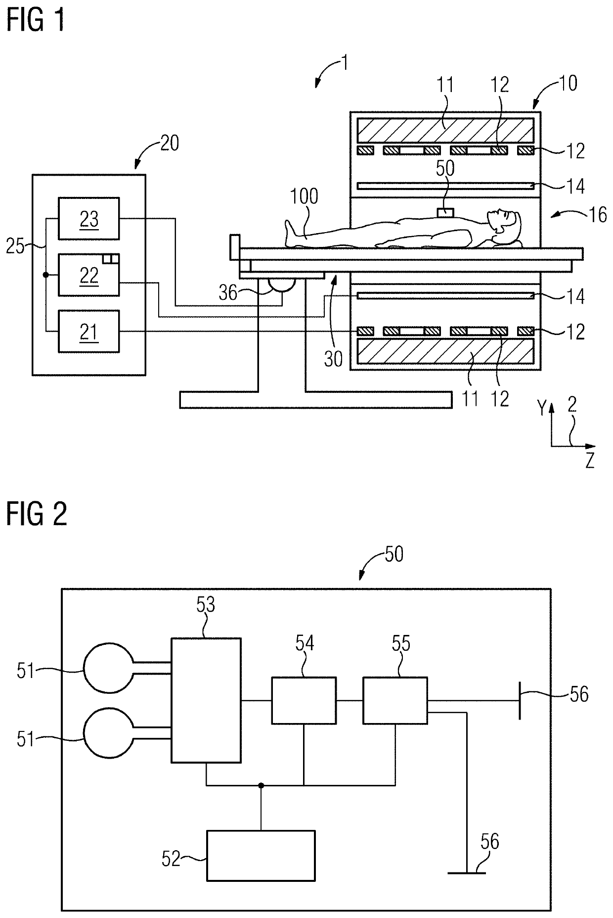 Device, system, and method for data transmission using wideband signals for local coils