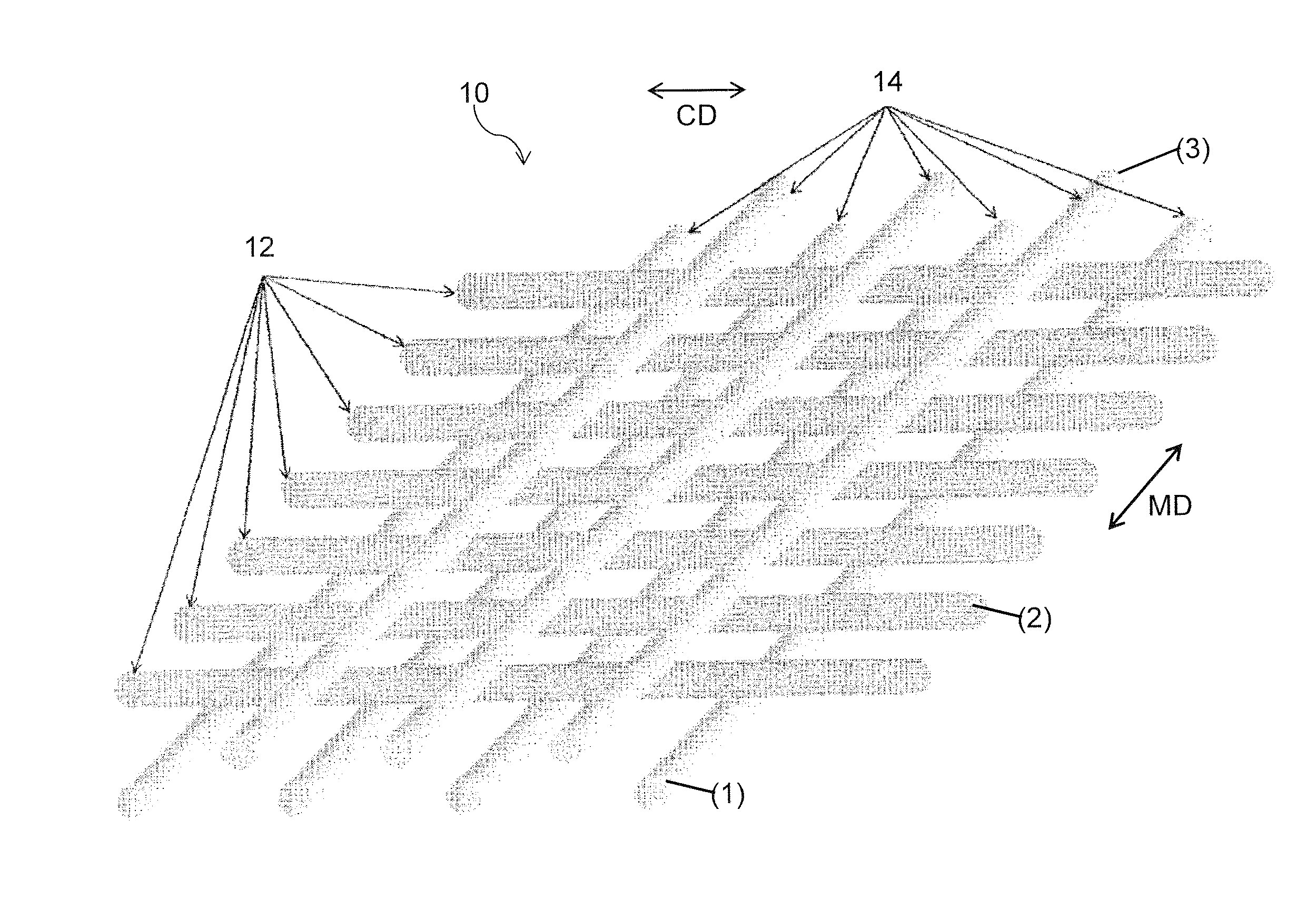 Industrial Fabric Comprising an Extruded Mesh and Method of Making Thereof