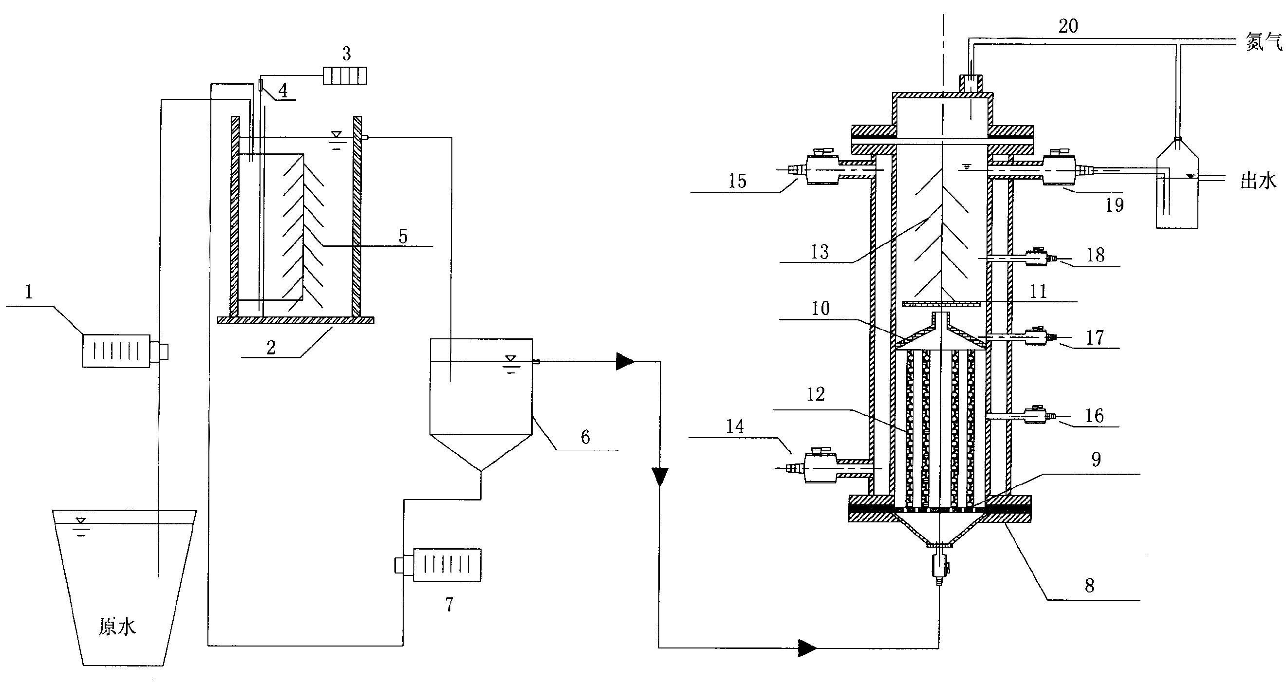 Improved integrated sewage treatment device