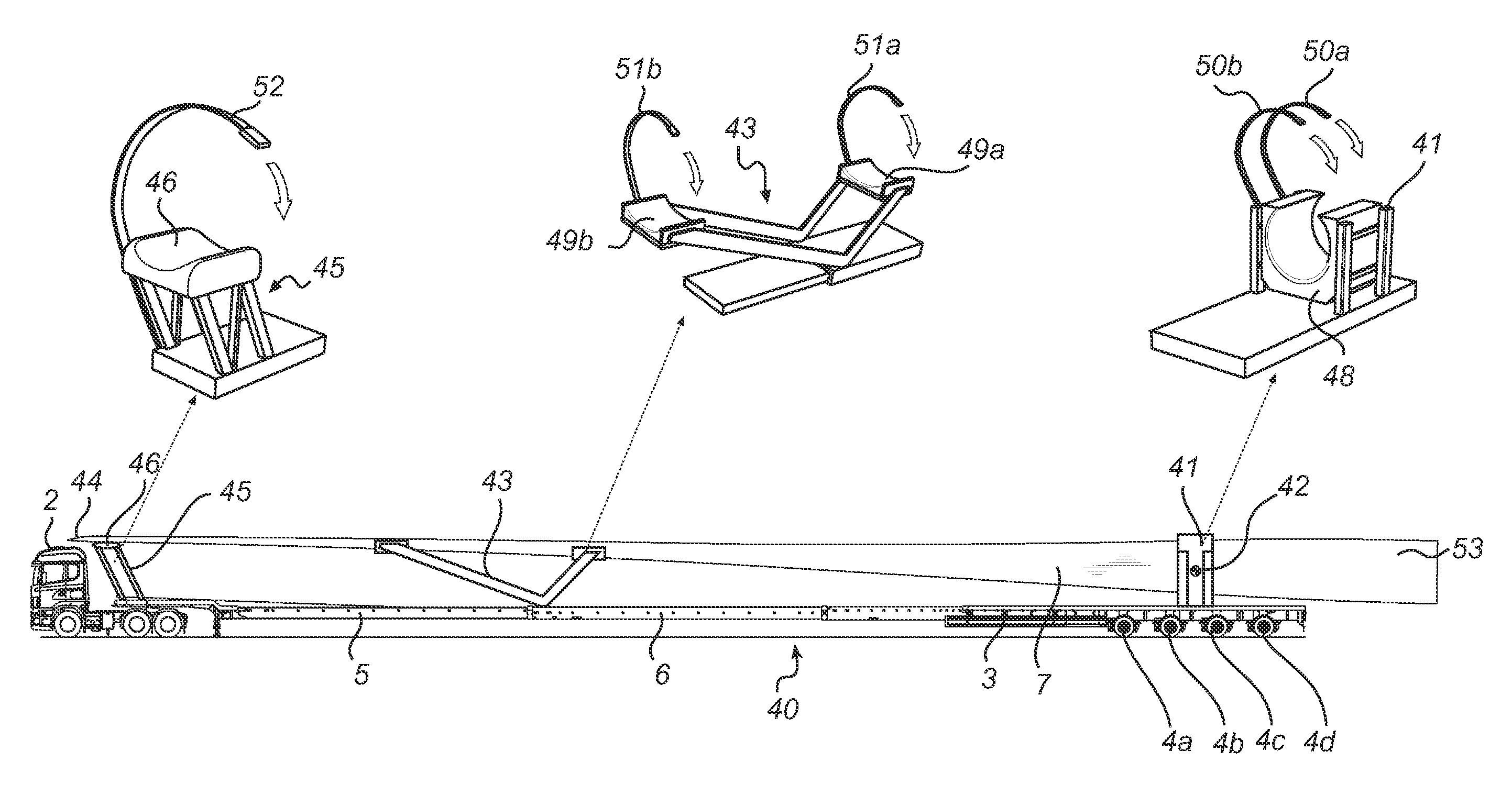 Telescopic vehicle and method for transporting a long object