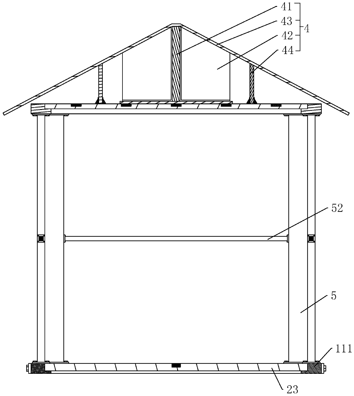 Fabricated steel structure integrated green building and designing and mounting process thereof