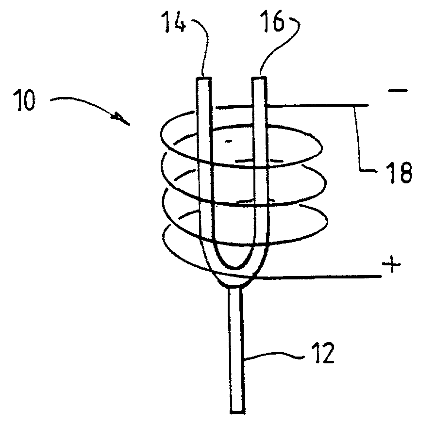 Electrically operated tuning fork