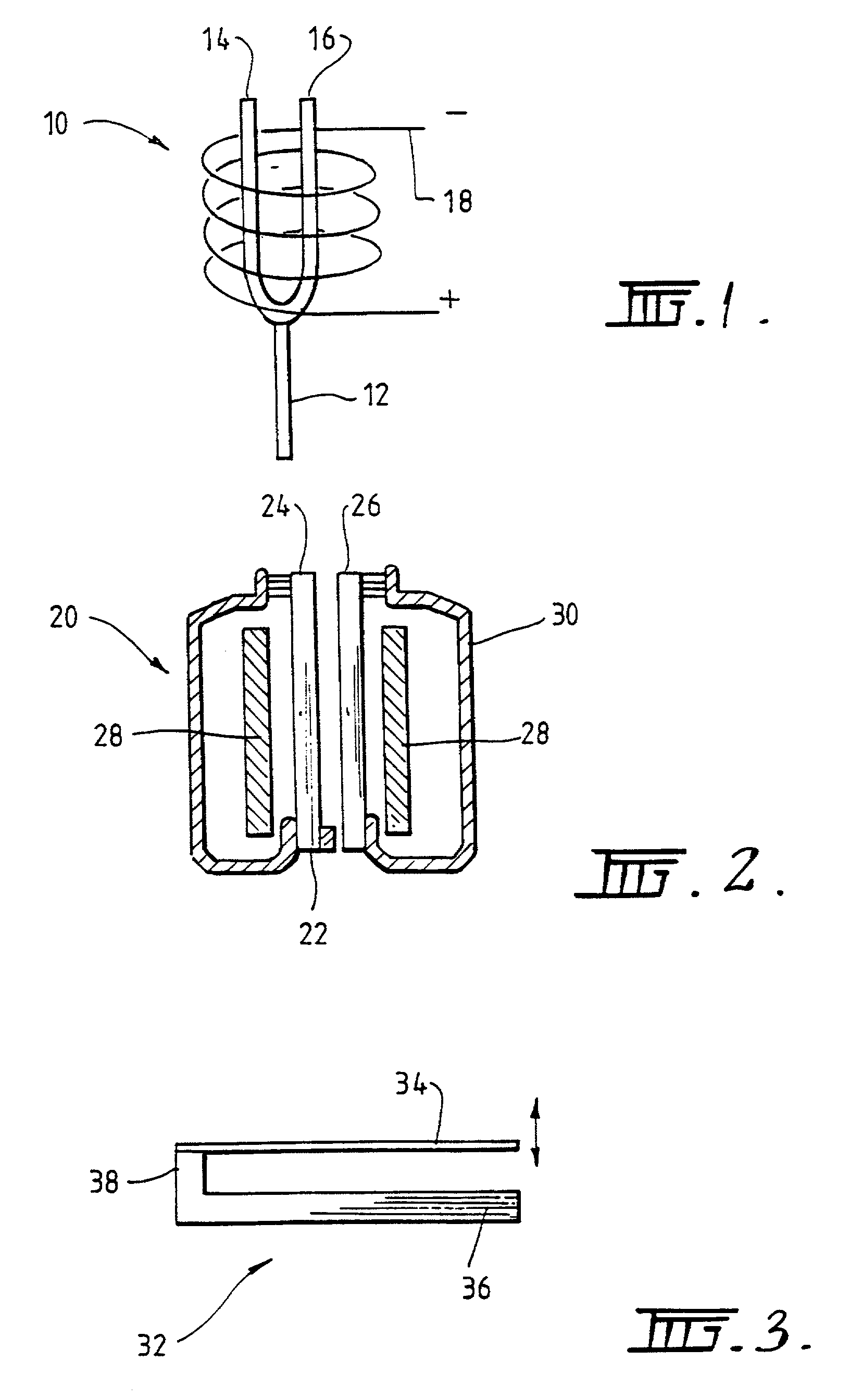 Electrically operated tuning fork