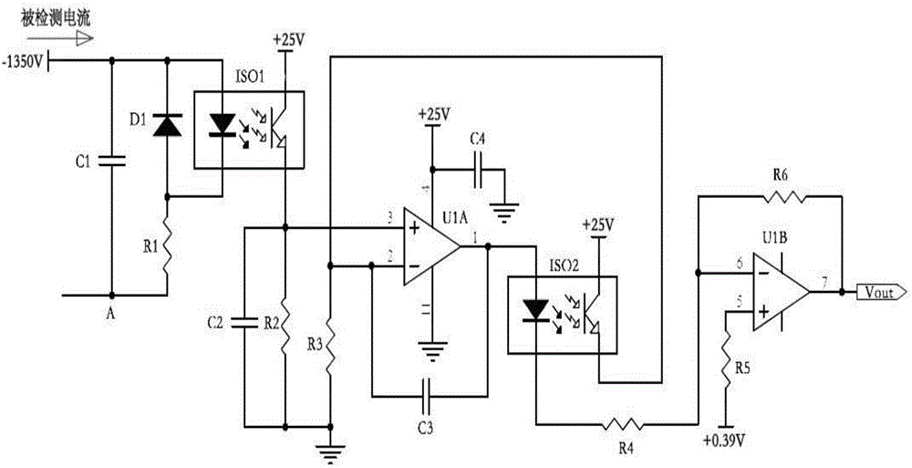 Optocoupler current detection circuit
