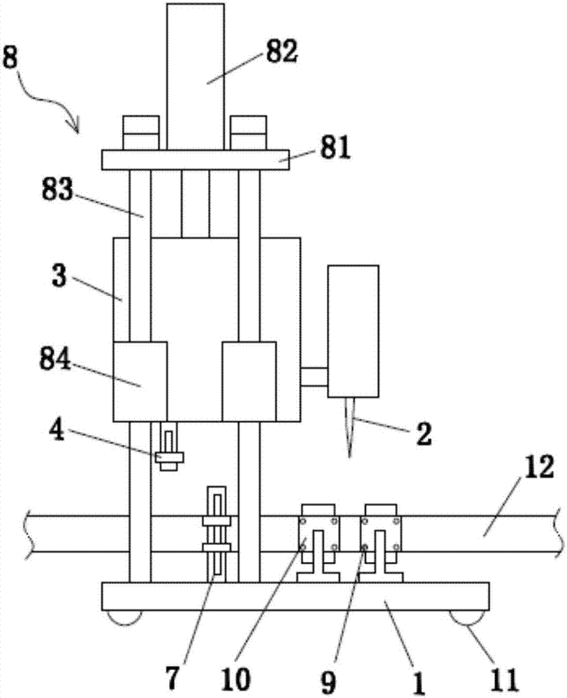 Square tube cutting method and device