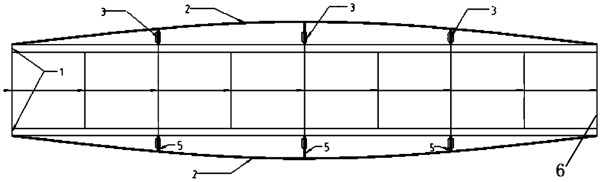 Arrangement method of linear adjustment and vibration reduction structure for cable rail high overhead rail structure